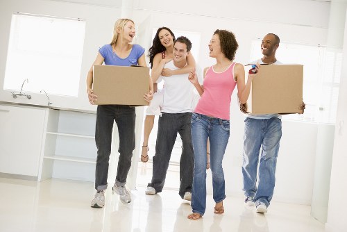 Commercial moving team planning a business relocation in South Kensington