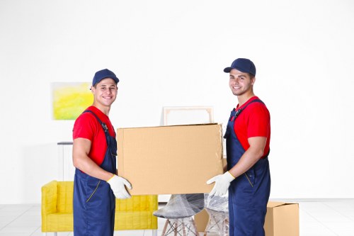 Careful loading for a South Kensington home move with access challenges
