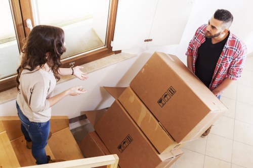 Specialist equipment used for safe piano transport in a London property