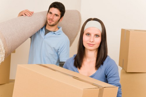 Packing and loading assistance for a removal van in South Kensington