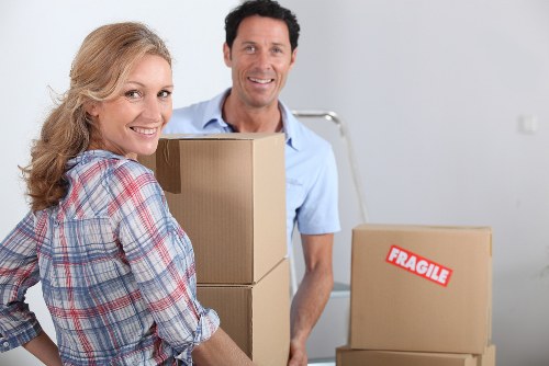 Furniture and boxes prepared for a local same day removal service